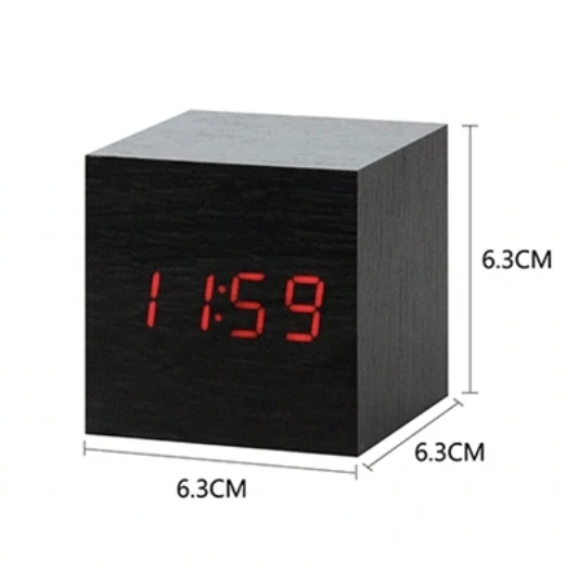 SerenGlow Cube Clock – Minimalist LED Alarm with Calm Display