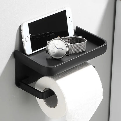 LineaLedge Toilet Roll Holder – Modern Dispenser with Sleek Storage Shelf