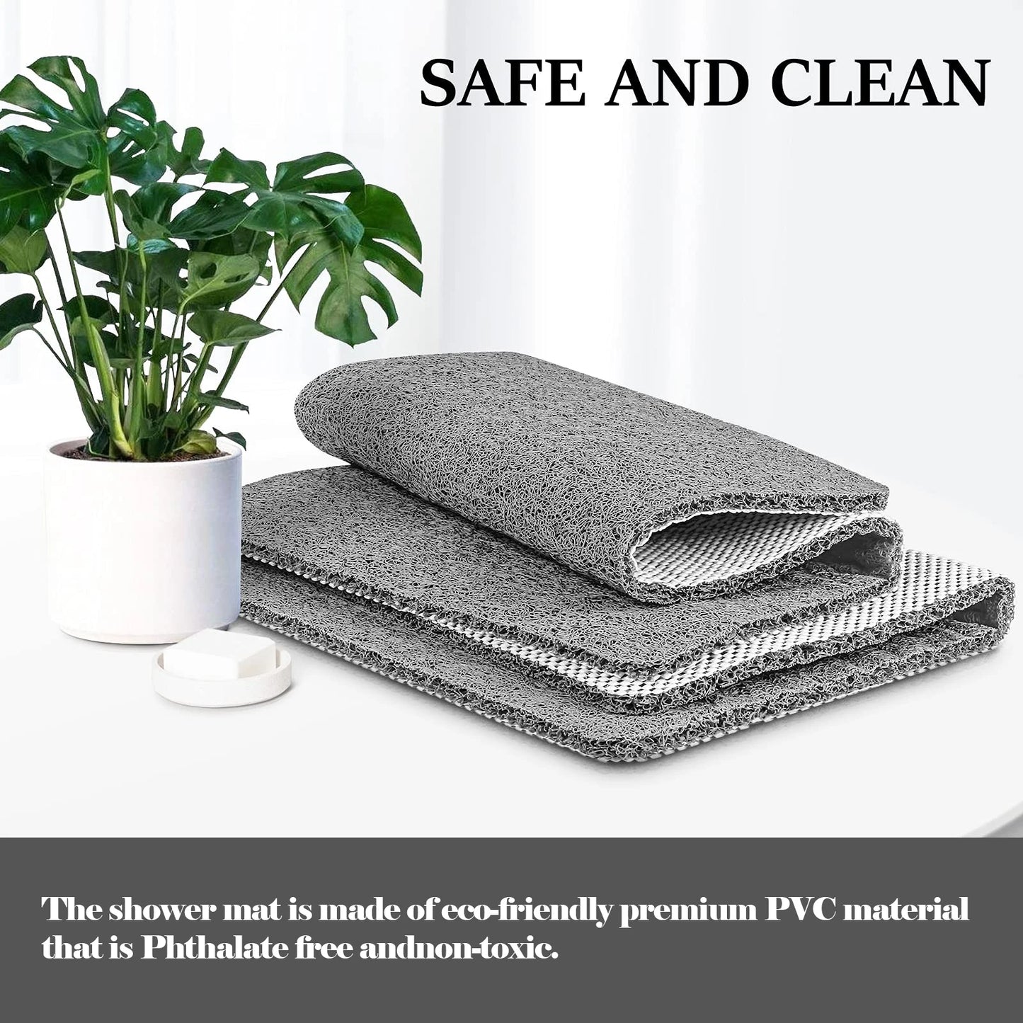 SteadyMat Shower Pad – Non-Slip Bathroom Mat with Clean Lines & Quick-Drain Design