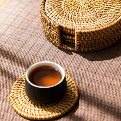 Hikari Handwoven Rattan Table 6pcs Set