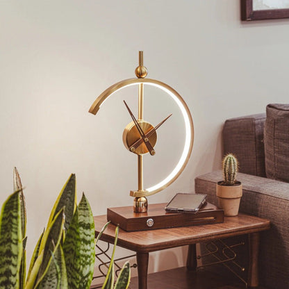 NokoriLight Desk Companion – Luxury Lamp, Clock & Wireless Charger
