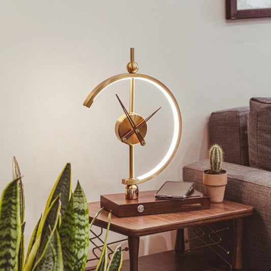 NokoriLight Desk Companion – Luxury Lamp, Clock & Wireless Charger