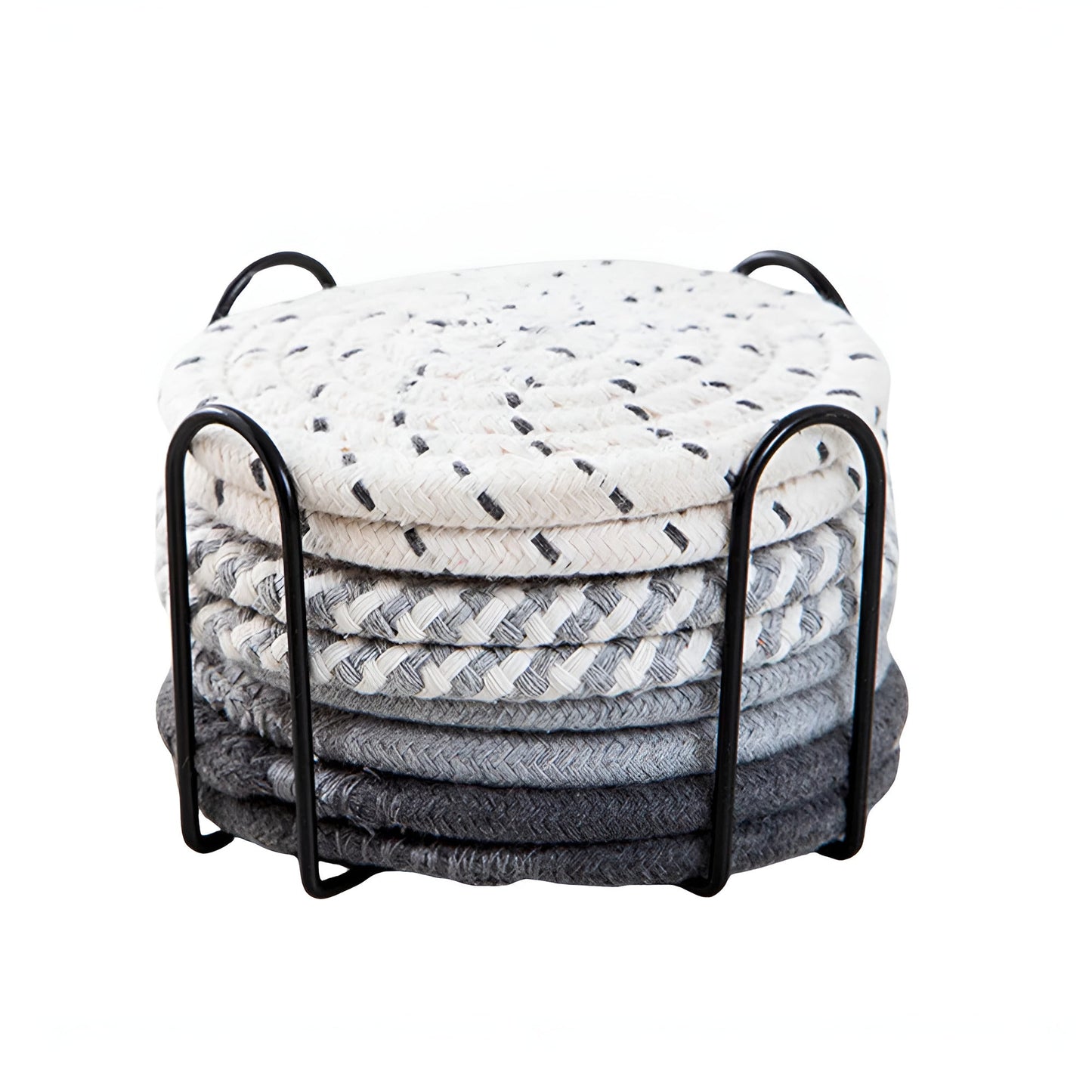 Asa Woven Rattan Coaster 8Pcs Set