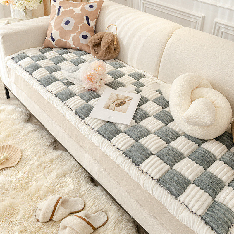 HavenLuxe Sofa Cover – Fleece-Lined, Non-Slip Cushion Protection for Everyday Calm