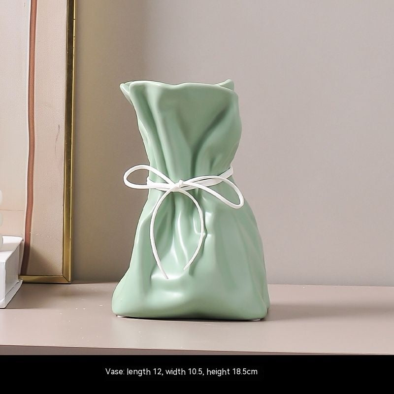 Ceramic Bag Vase – Sculptural Stoneware Inspired by a Paper Bag