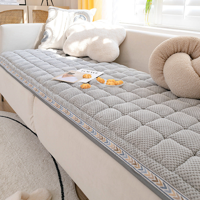 HavenLuxe Sofa Cover – Fleece-Lined, Non-Slip Cushion Protection for Everyday Calm