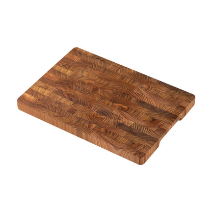 GrainBlock Teak Board – Thick Teak Wood Chopping & Serving Surface