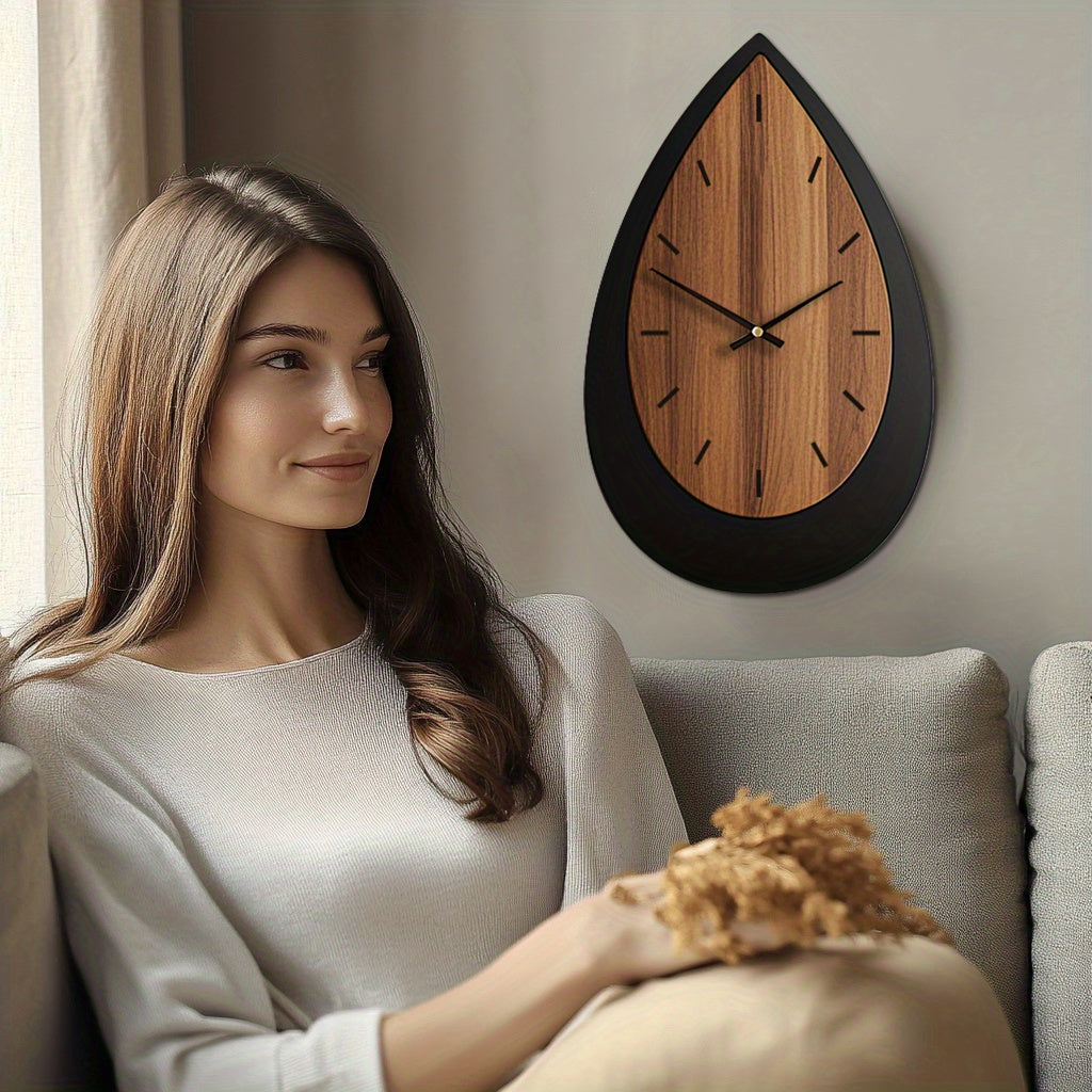 Rivelle Wooden Wall Clock – Irregular Artisan Form