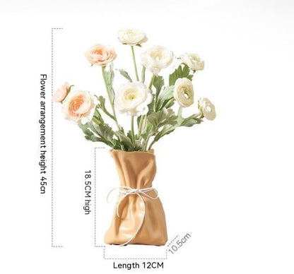 Ceramic Bag Vase – Sculptural Stoneware Inspired by a Paper Bag