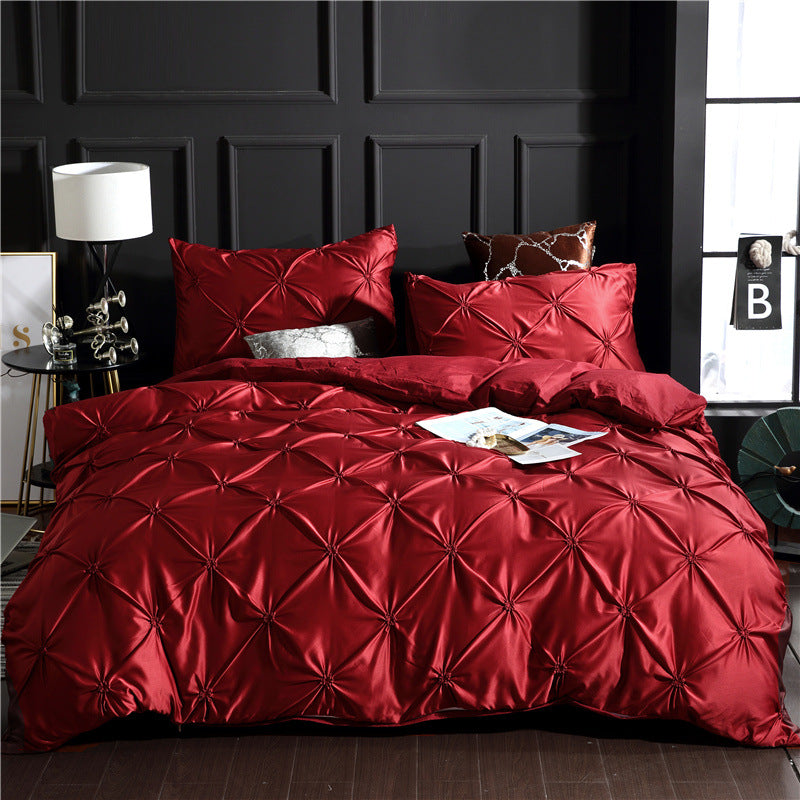 CoolWeave Ice Silk Bedding Set – 3-Piece Lightweight Quilt Cover for Effortless Sleep