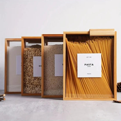 SlideGrain Bamboo Storage Box – Quiet Function Meets Natural Form