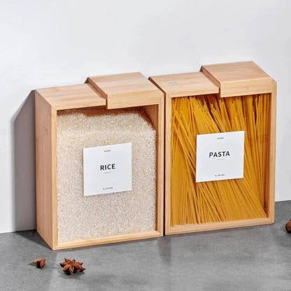 SlideGrain Bamboo Storage Box – Quiet Function Meets Natural Form