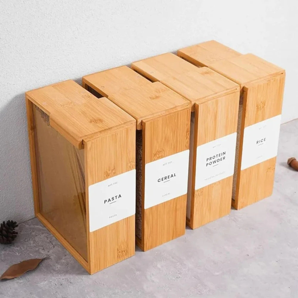 SlideGrain Bamboo Storage Box – Quiet Function Meets Natural Form