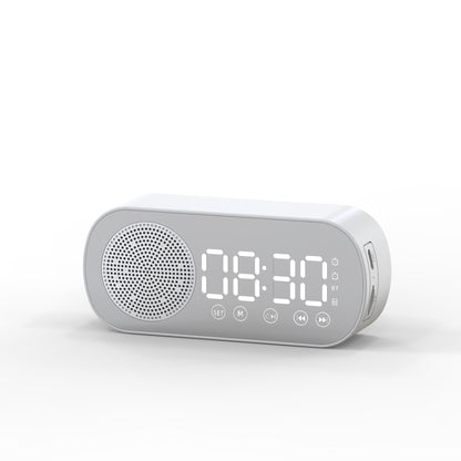 LumoTime Mirror Clock – LED Alarm with Bluetooth, FM Radio & USB Charging