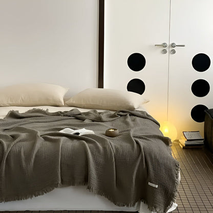 Sazanami Cotton Crinkle Throw Blanket