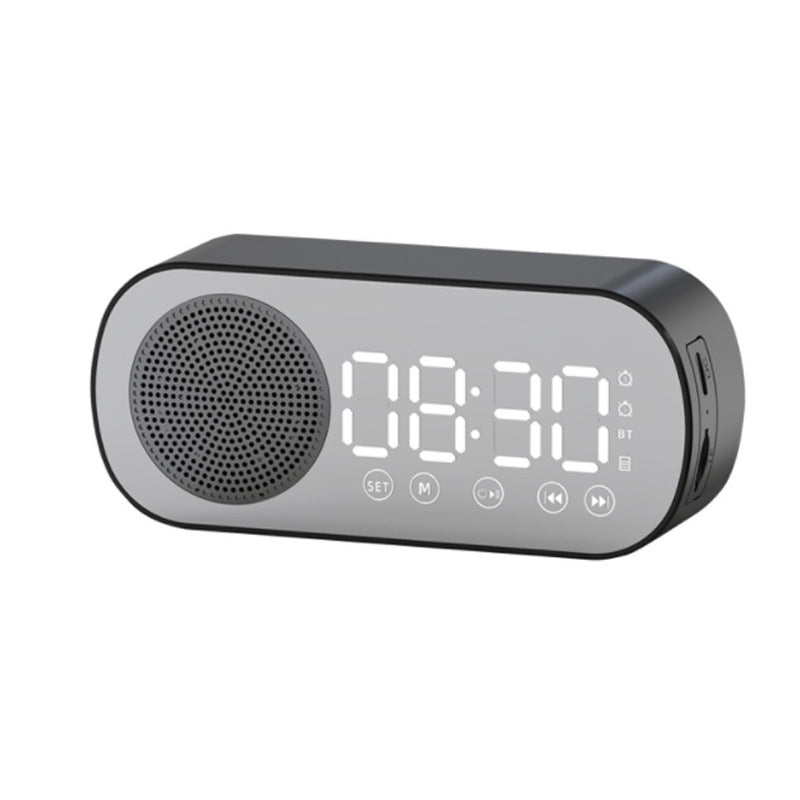 LumoTime Mirror Clock – LED Alarm with Bluetooth, FM Radio & USB Charging