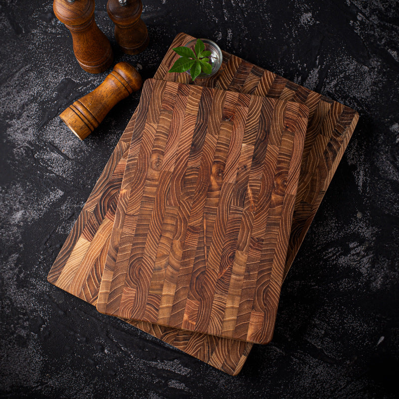 GrainBlock Teak Board – Thick Teak Wood Chopping & Serving Surface