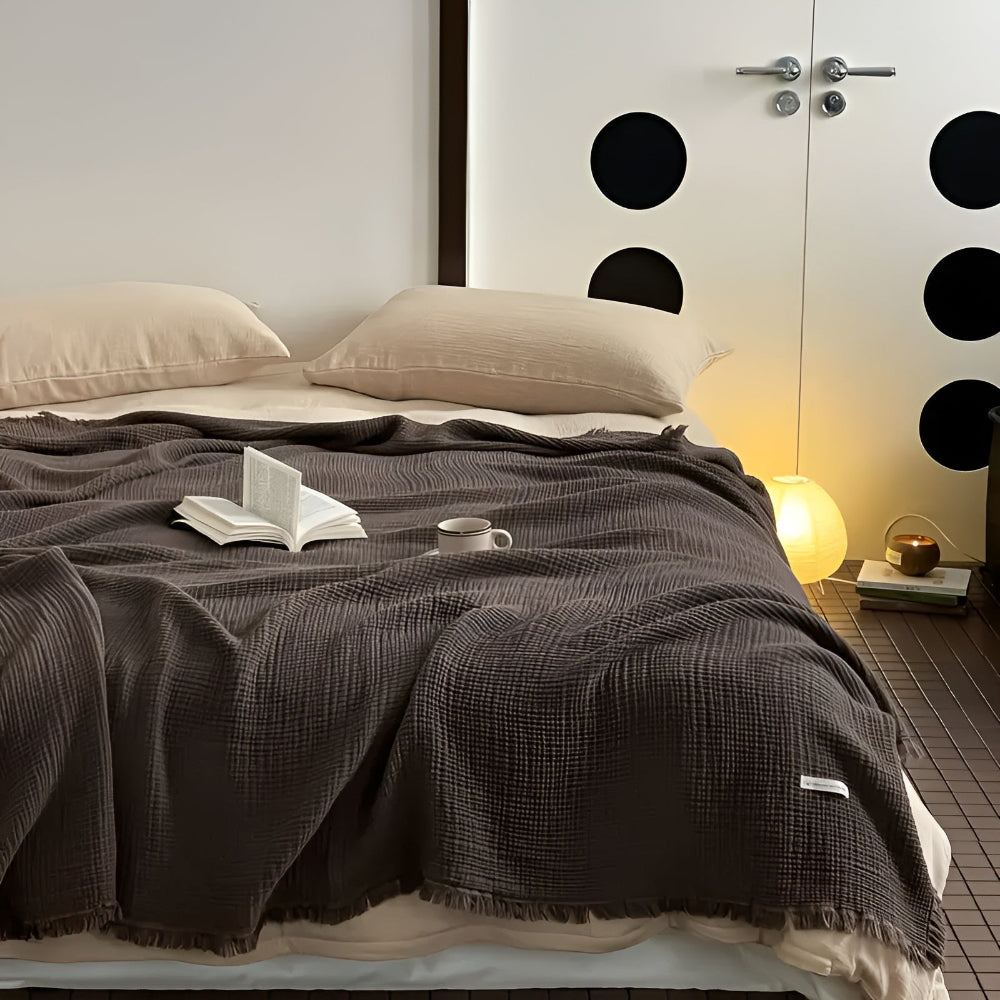 Sazanami Cotton Crinkle Throw Blanket