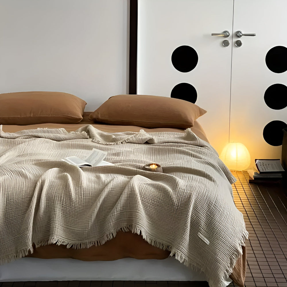 Sazanami Cotton Crinkle Throw Blanket