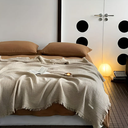 Sazanami Cotton Crinkle Throw Blanket