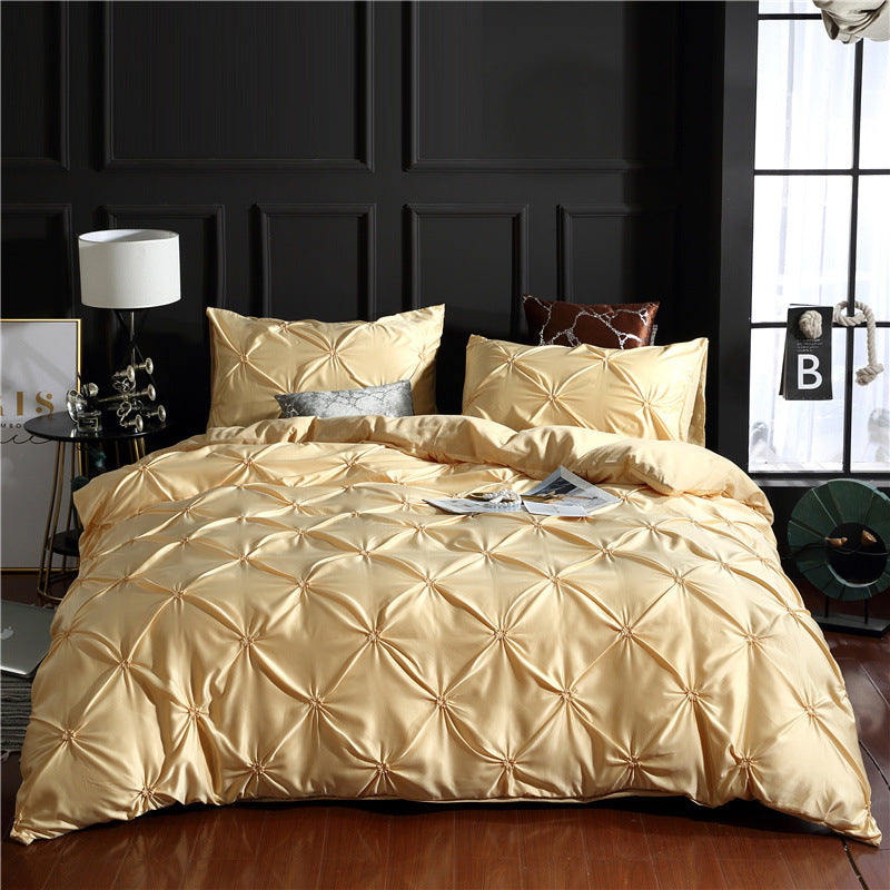 CoolWeave Ice Silk Bedding Set – 3-Piece Lightweight Quilt Cover for Effortless Sleep