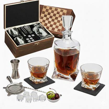 Kyōrin Crystal Decanter Set – Refined Whiskey Serving with Timeless Presence