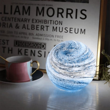 CelestiMoon Glass Lamp – Sculpted Lunar Light for Calm, Atmospheric Spaces