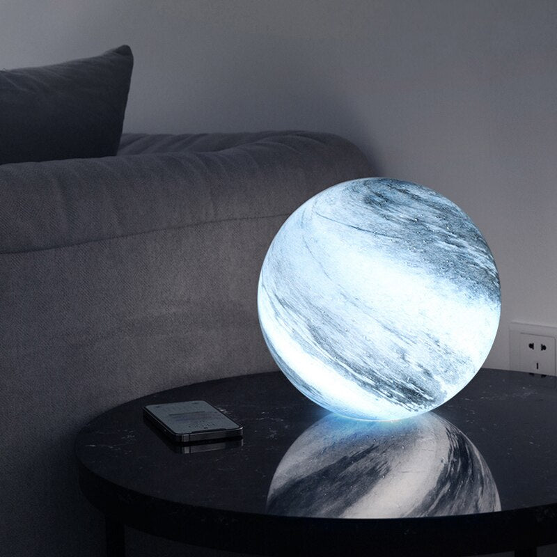 CelestiMoon Glass Lamp – Sculpted Lunar Light for Calm, Atmospheric Spaces