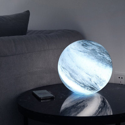 CelestiMoon Glass Lamp – Sculpted Lunar Light for Calm, Atmospheric Spaces