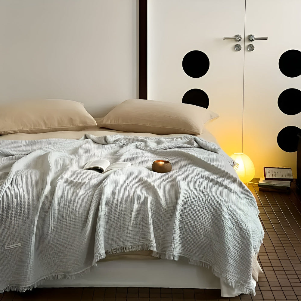Sazanami Cotton Crinkle Throw Blanket