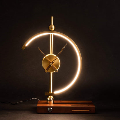 NokoriLight Desk Companion – Luxury Lamp, Clock & Wireless Charger