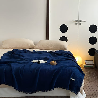 Sazanami Cotton Crinkle Throw Blanket