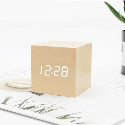 SerenGlow Cube Clock – Minimalist LED Alarm with Calm Display