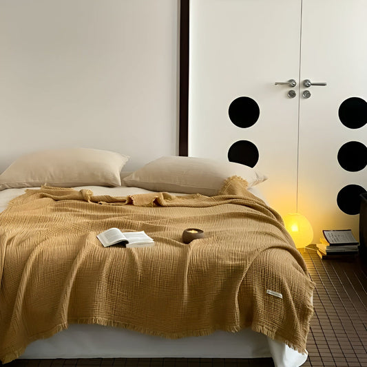 Sazanami Cotton Crinkle Throw Blanket