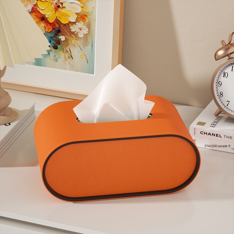 KuroLuxe Tissue Case – Timeless Leather Design for Refined Spaces