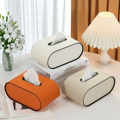 KuroLuxe Tissue Case – Timeless Leather Design for Refined Spaces