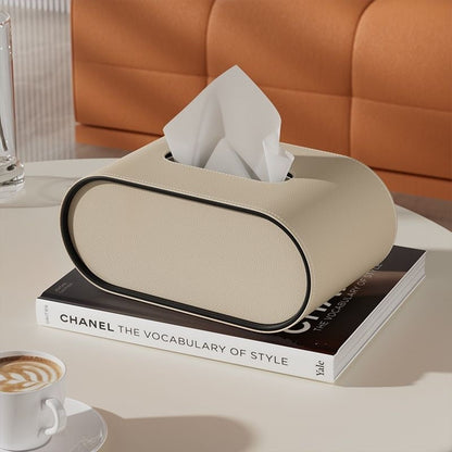 KuroLuxe Tissue Case – Timeless Leather Design for Refined Spaces
