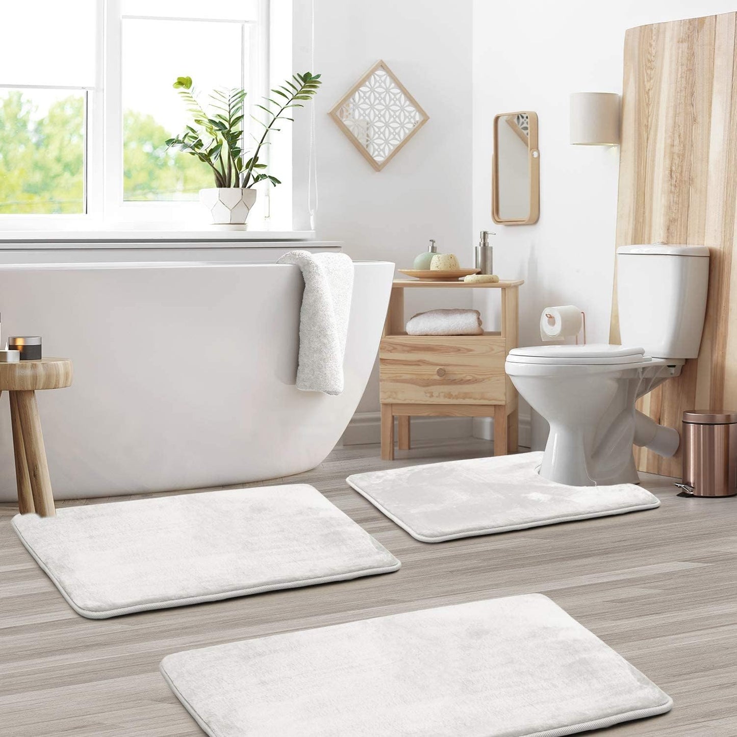 VeluSoft Memory Foam Bath Mat Set – Calm Comfort for Everyday Rituals
